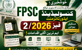 FPSC Consolidated Advertisement Phase-2/2026