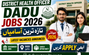 District Health Officer Dadu Jobs 2026