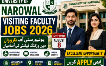 University of Narowal Visiting Faculty Jobs 2026