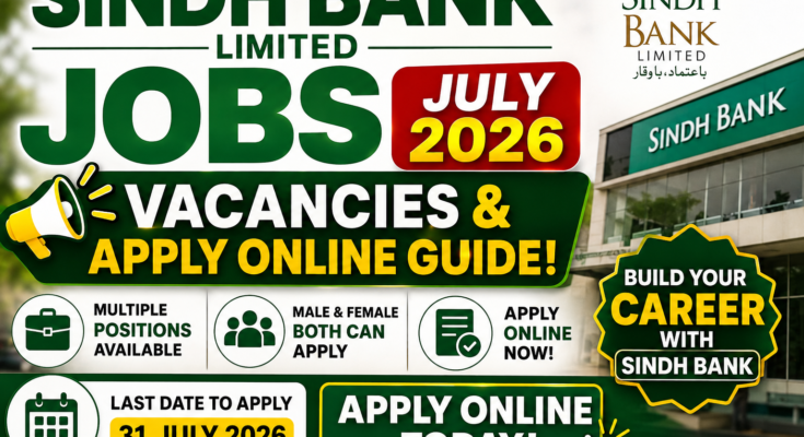 Sindh Bank Limited Jobs July 2026