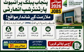 Punjab Public Private Partnership Authority Jobs July 2026